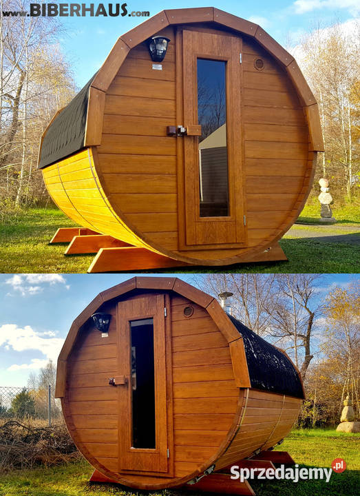 SAUNA Ogrodowa 300 PRZEBIERALNIA BECZKA 500L