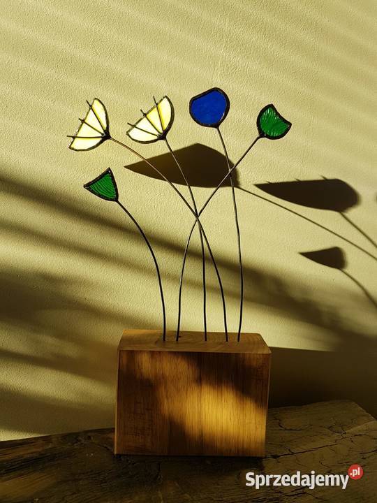 Kwiaty witrażowe ozdoba opolskie