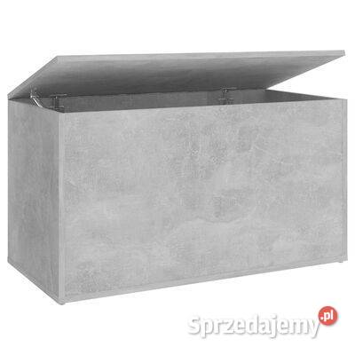 vidaXL Skrzynia, szarość betonu, 84x42x46 cm, materiał drewn