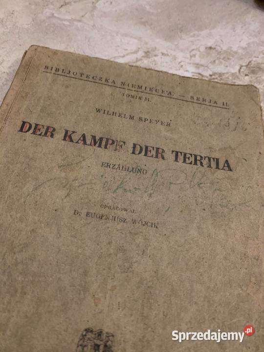 Der kampf der tertia Wilhelm Speyer książka z Antykwariat