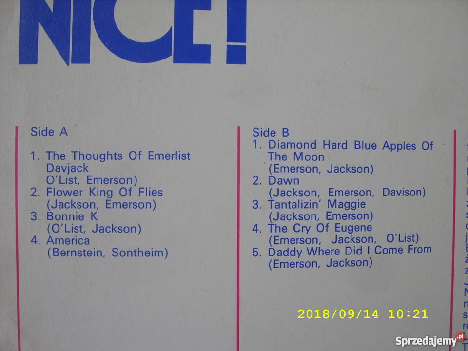 K EMERSONTHE NICE LPwinyl Wołów sprzedam