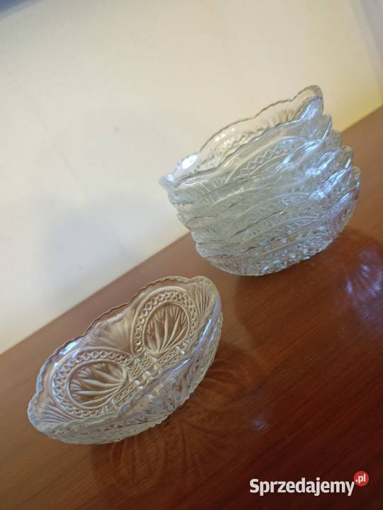 Miseczki kryształowe Porcelana i szkło łódzkie Łódź