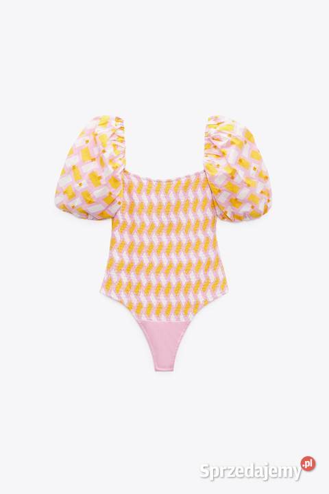 ZARA BODY Z POPELINY BLUZKA Z NADRUKIEM 36 S Kalisz