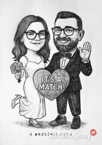 Karykatura Rysowana Ołówkiem śmieszny prezent ze Warszawa sprzedam