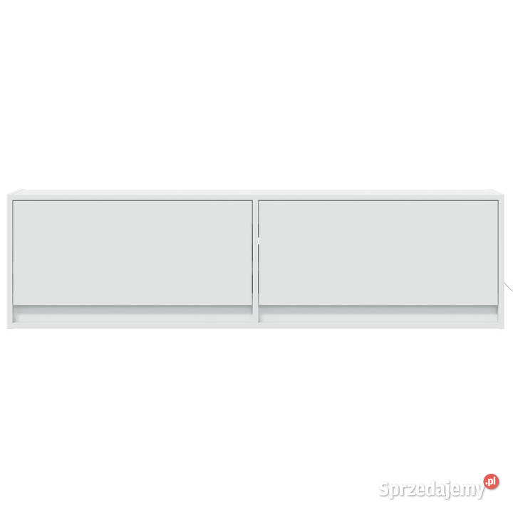 Ścienna szafka TV z LED biała 140x31x38 WM852369 Meble Warszawa