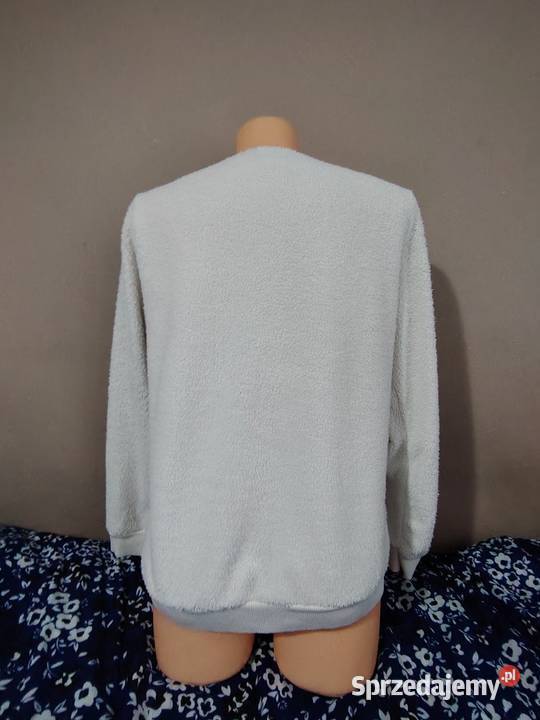 Miękki przytulny bawełniany sweterbluza z kotem Hajnówka