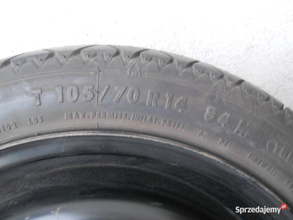 Koło dojazdowe 14 Vw Audi 4x100 Dojazdówka Zapas Rozmiar 14" Włocławek