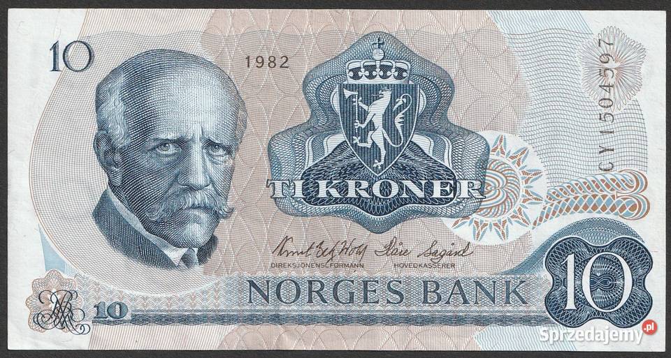 NORWEGIA 10 KORON 1982 Łódź