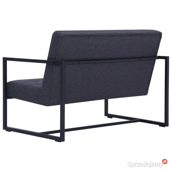 2osobowa sofa z podłokietnikami ciemnoszara stal Warszawa sprzedam