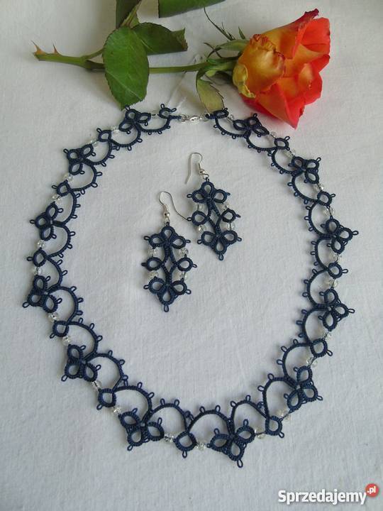 Biżuteria Frywolitkowa Biżuteria dla Pań Wiśniowa sprzedam