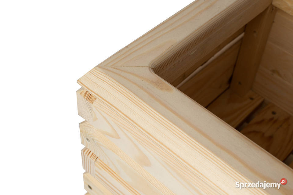 Donica drewniana prostokątna 3D donica ogrodowa Kalety