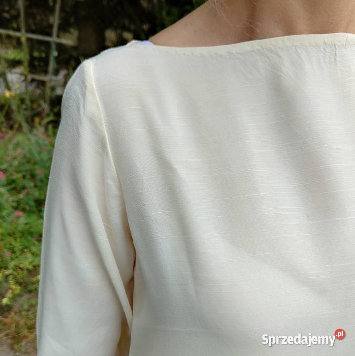 Kremowa bluzka tunika M 38 wiskoza jedwab zachodniopomorskie Szczecin