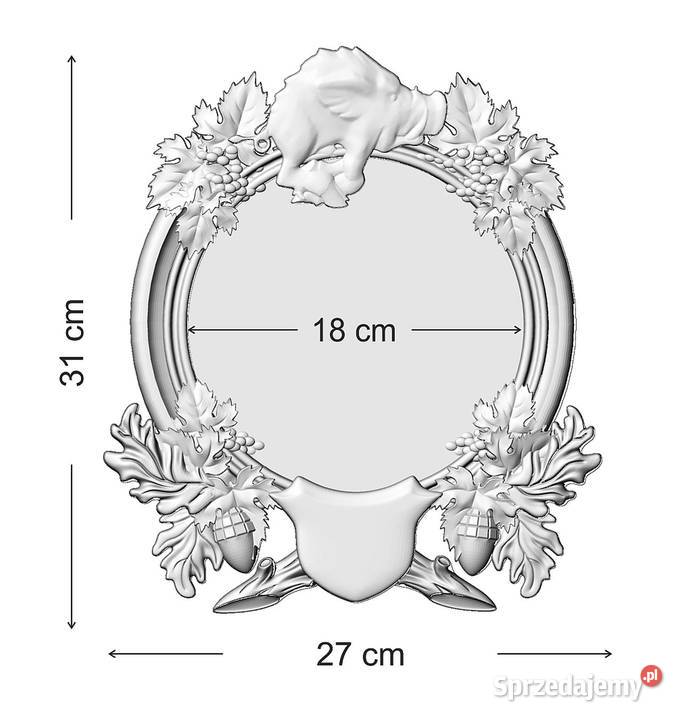Wer218dzR Rzeźbiona deska pod oręż dzika dąb Szczekociny sprzedam