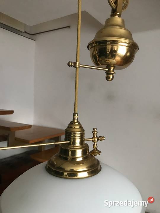 OKAZJA Wiszaca lampa mosiezna z przeciwwaga Tychy