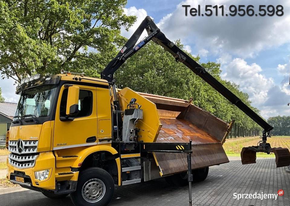 Mercedes wywrotka 6x6 z dzwigiem diesel mazowieckie Warszawa