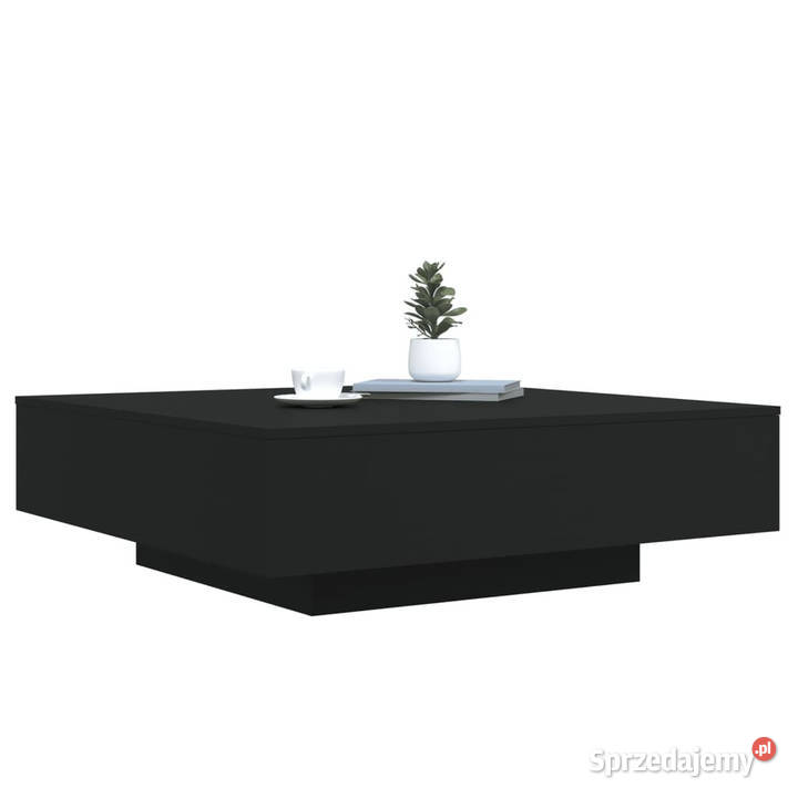 Stolik kawowy czarny 100x100x31 materiał Warszawa