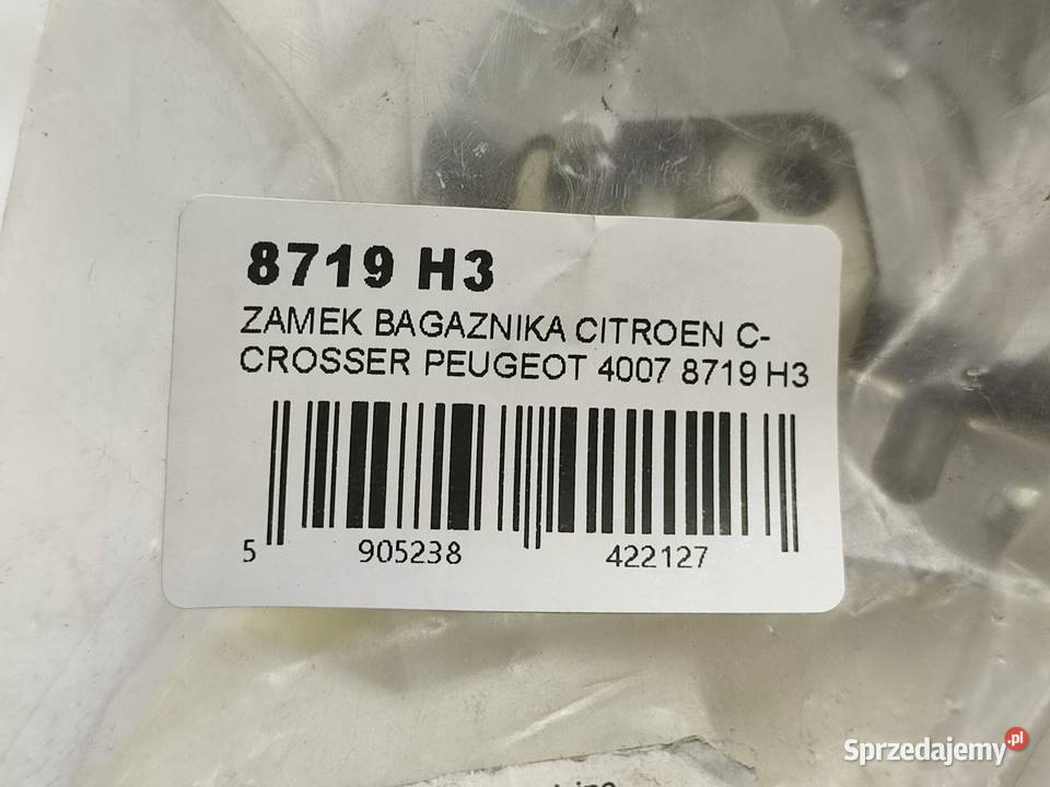ZAMEK BAGAŻNIKA CITROEN CCROSSER VU VV 20072012