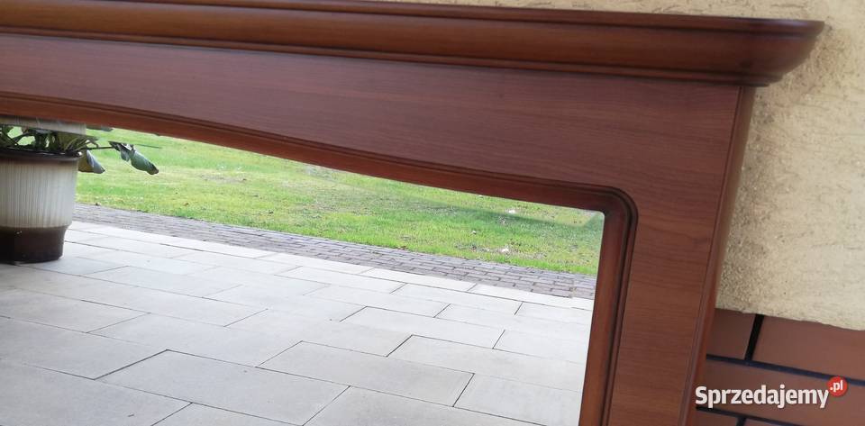 Lustro stylowe Natalia w drewnianej ramie BRW