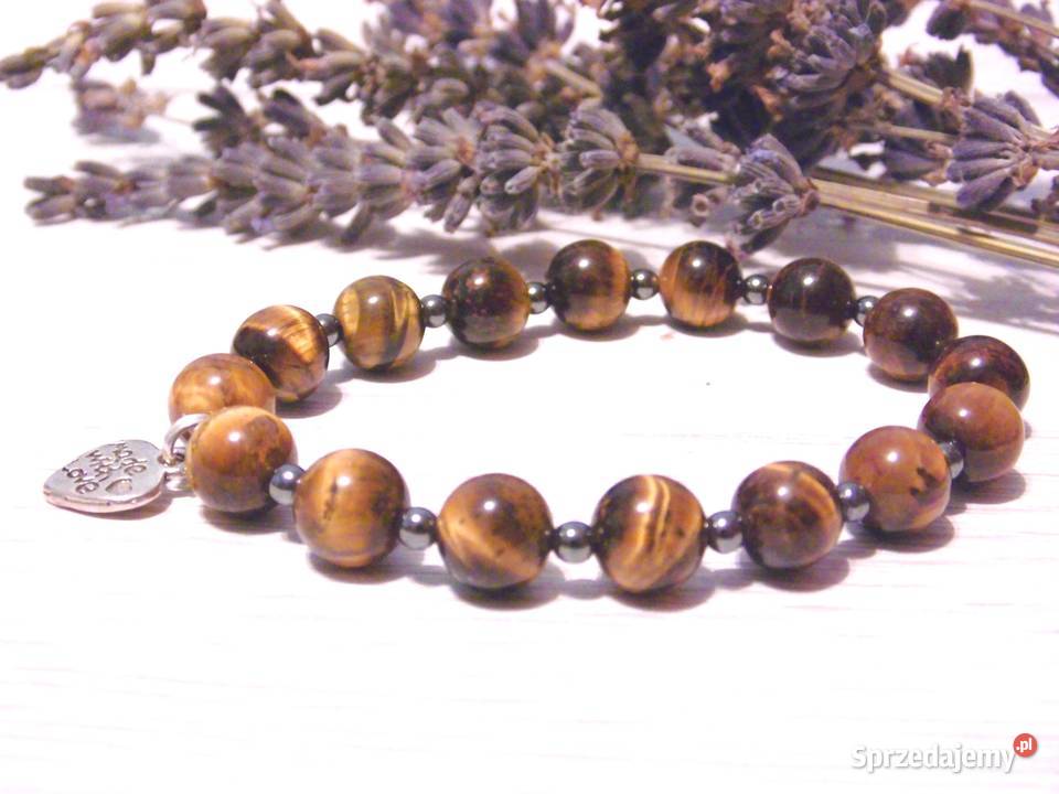 Bransoletki na gumce tygrysie oko hematyt Biżuteria dla Pań Kraków