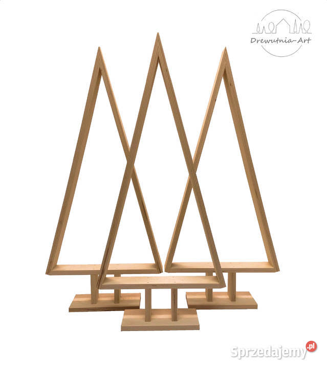 3 SZTUKI Choinka drewniana baza do ozdabiania Gdańsk