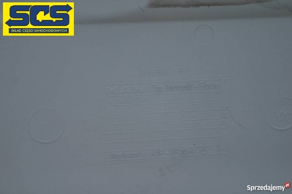 MAN TGX TGA STOPIEŃ STOPNICA GÓRNA LEWA RAL 9001 Bieleń