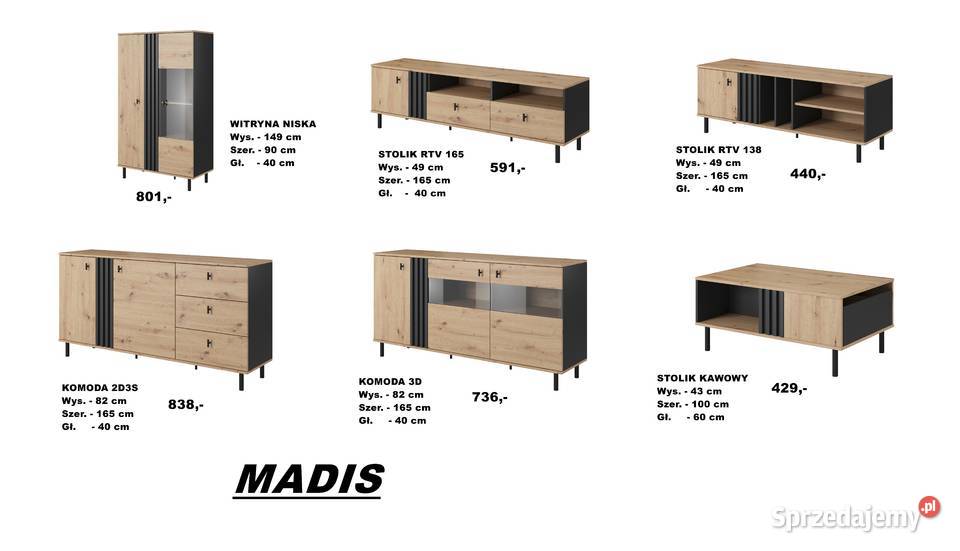 Zestaw mebli Madis artisan Łódź