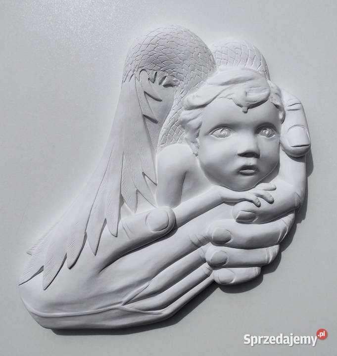 ANIOŁEK Płaskorzeźba FIGURKA ANIOŁ STRÓŻ Dziecko Białystok