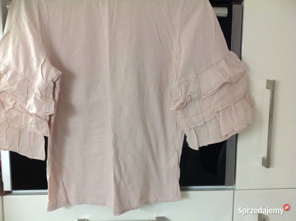 T Shirt Koszulka Damska HM XS Falbany H&M Nowa Sól