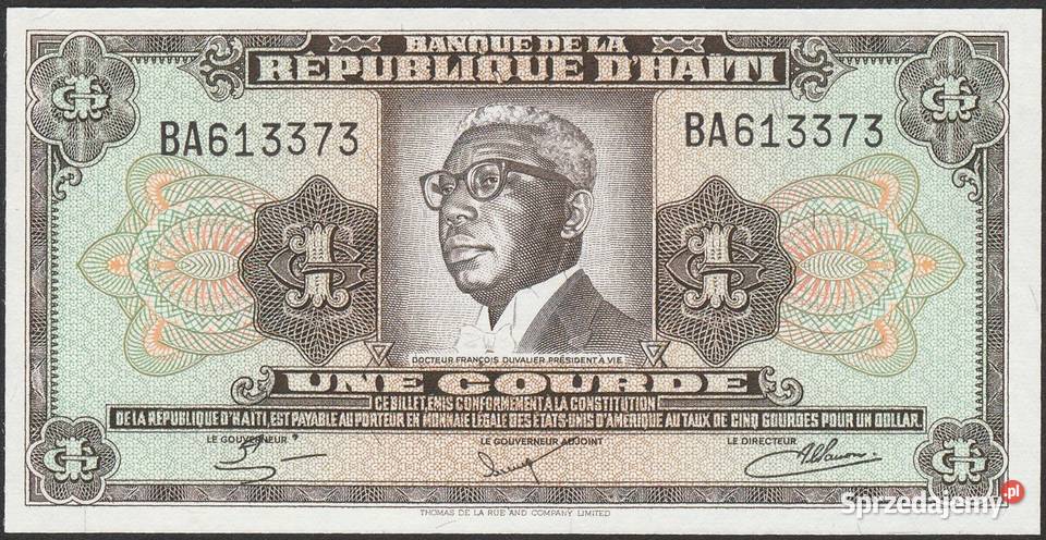HAITI 1 gourde 1979 STAN BANKOWY UNC Łódź