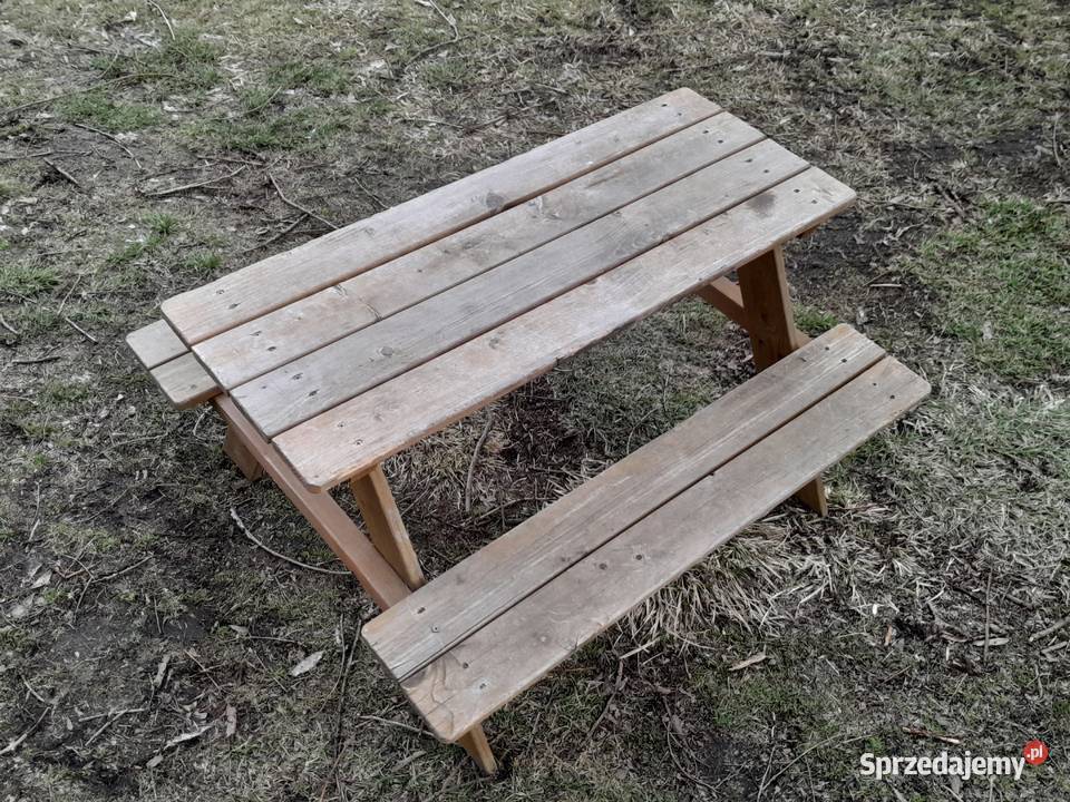 Ławka ogrodowa dzieci stolik ogrodowy z podwójną Dąbrowa Górnicza