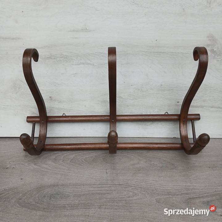Drewniany wieszak ścienny Thonet gięte drewno Warszawa