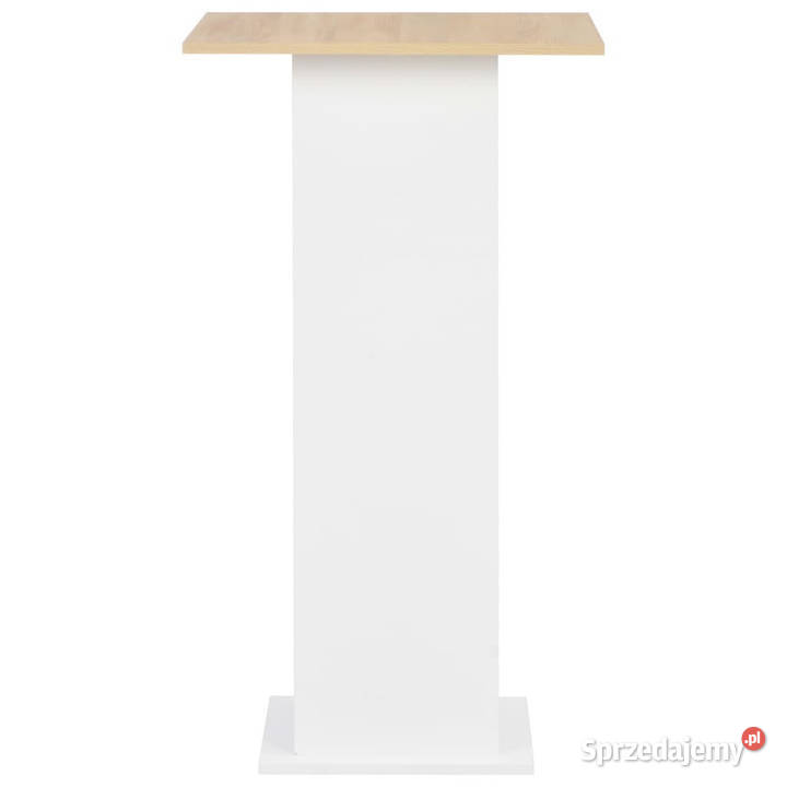 Stolik barowy biel i dąb sonoma 60 x 60 x 110 Warszawa