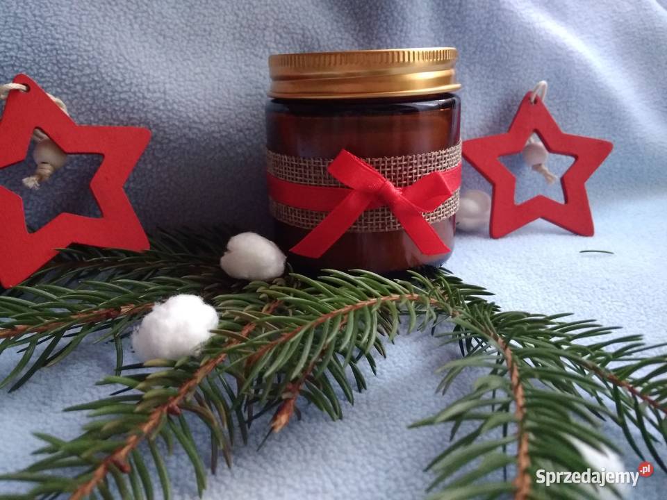 Świeca z wosku pszczelego miód malina