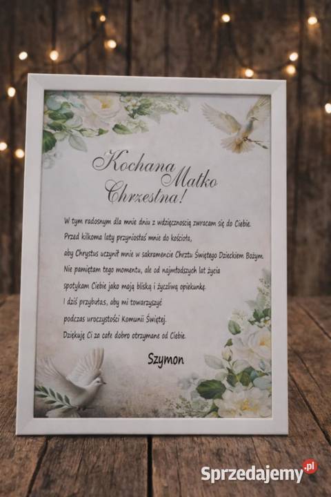 PODZIĘKOWANIE KOMUNIJNE W RAMCE A4