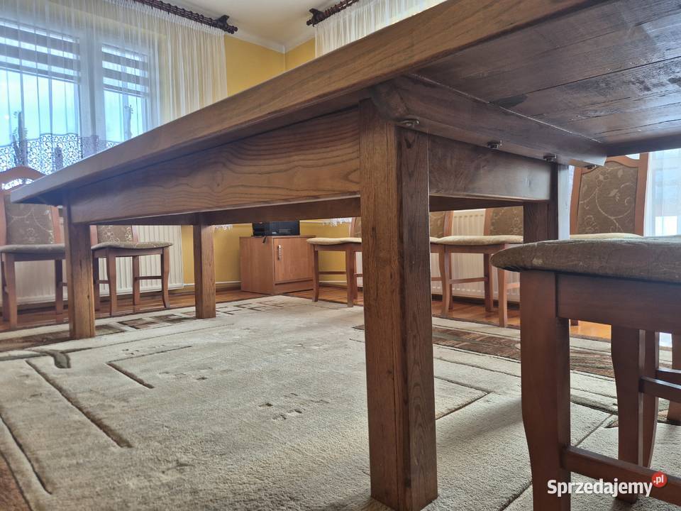 Stół z litego dębu 110300 Grubość 5 Trzyciąż