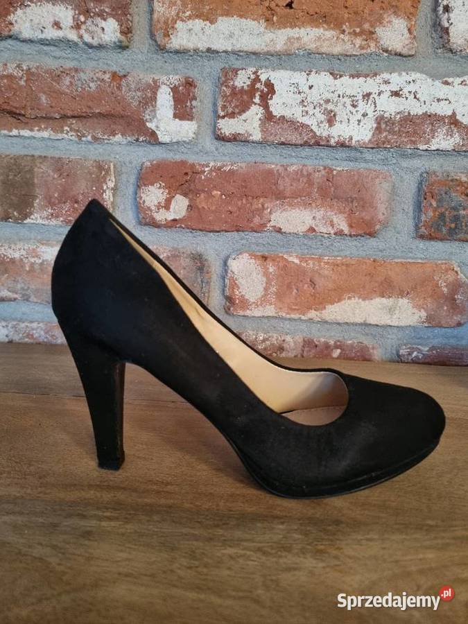 Czarne czółenka na obcasie mazowieckie Warszawa