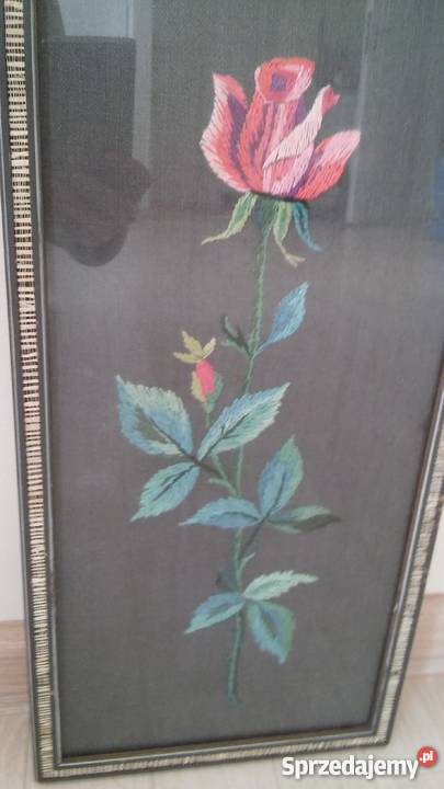 Haftowany obraz haft płaski rękodzieło cudo na Gdańsk