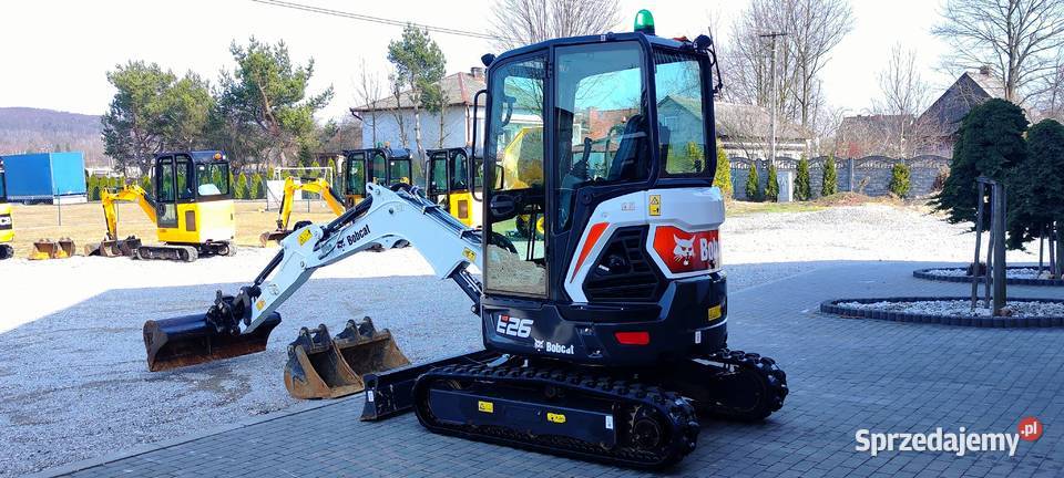 Bobcat E 26 mini koparka ful nowa 3 łyżki szyb Bieliny
