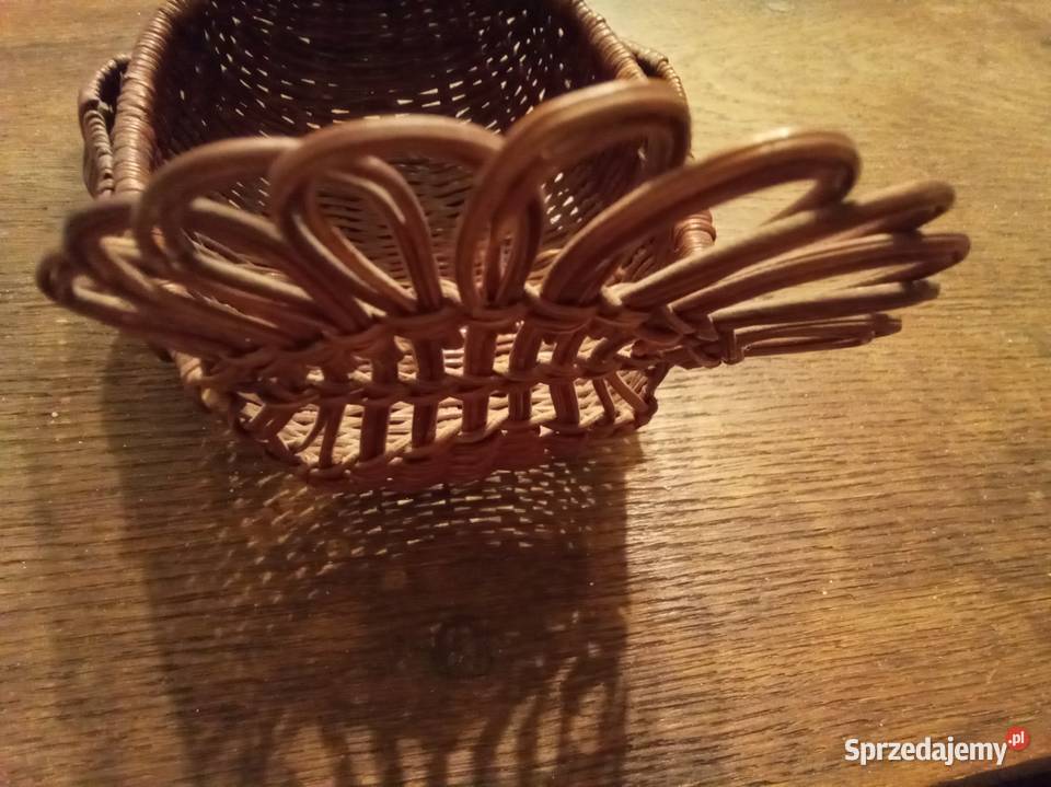 Koszyk wiklinowy indyk ręcznie robiony Vintage mazowieckie Warszawa