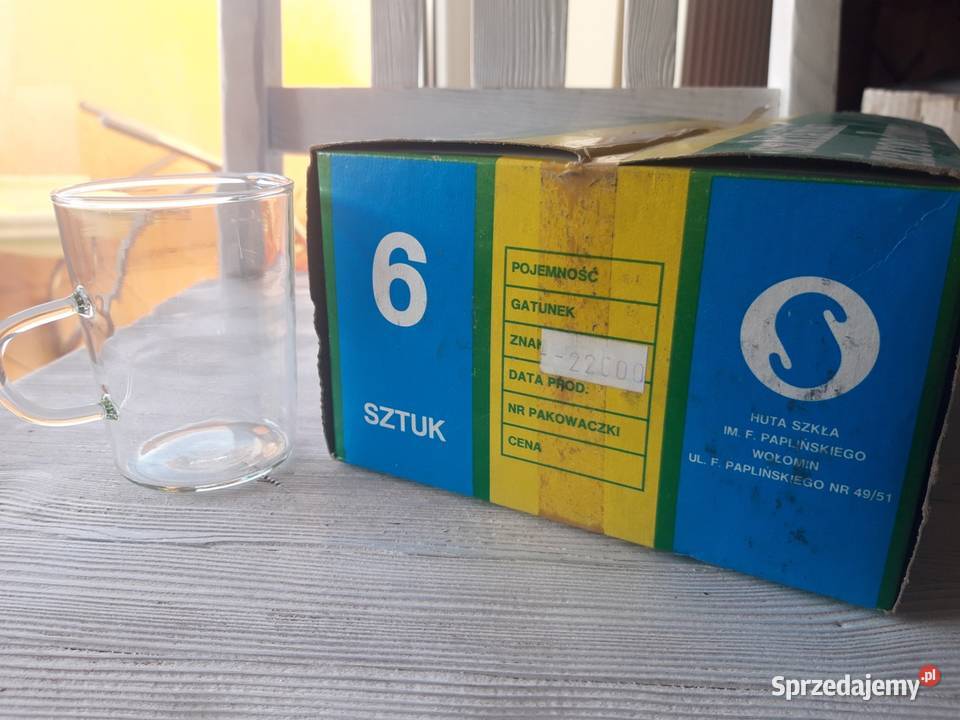 Szklanki żaroodporne Huta Szkła Paplińskiego Porcelana i szkło Bielsko-Biała