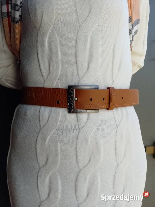 Fashion Brązowy bogato zdobiony pasekpas brązowy/beżowy Kraków sprzedam