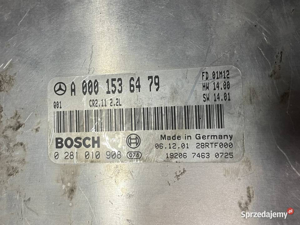 Komputer sterownik silnika A0001536479 mercedes Rok produkcji 2003 Szczecin sprzedam