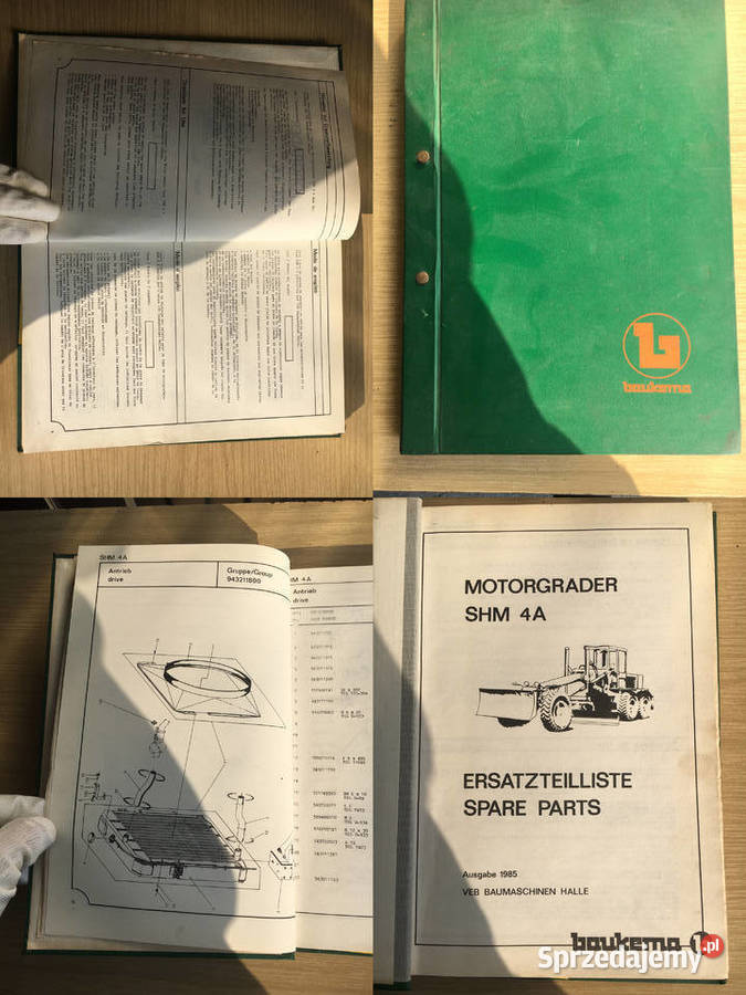 MOTORGRADER SHM 4A ERSATZTEILLISTE SPARE PARTS z wielkopolskie Łęczyca