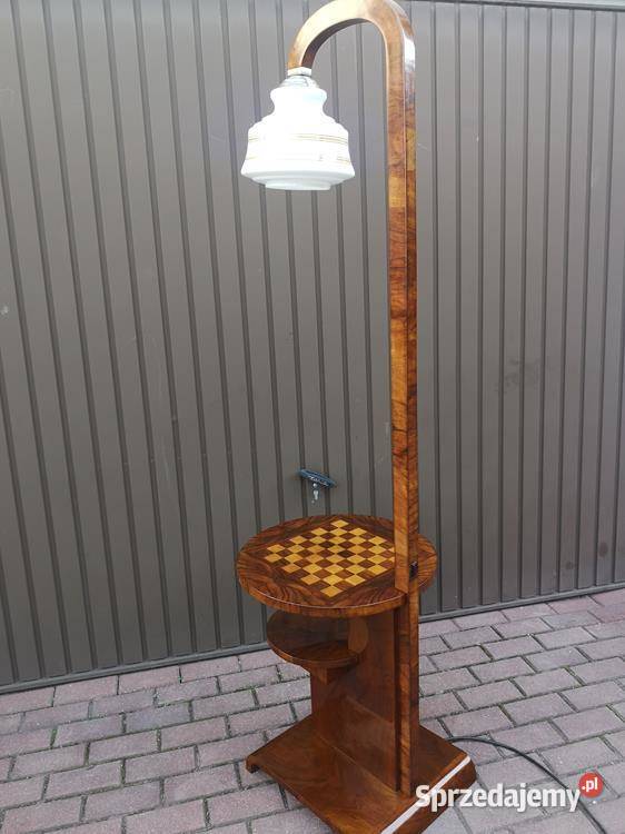 Lampa Art Deco Orzech Politura Unikat Stara Meble Swarzędz
