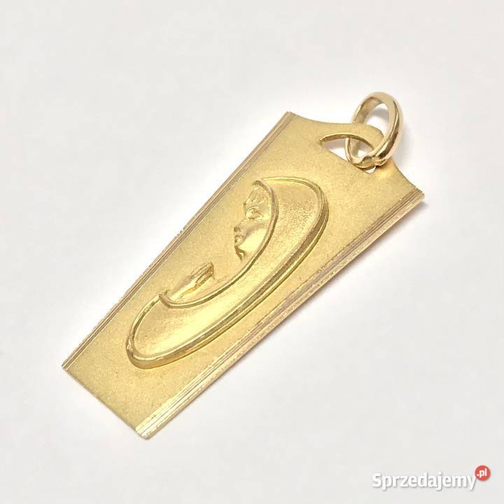 Złoty MEDALIK wisiorek 18K Matka Boska BOZIA 3 Warszawa