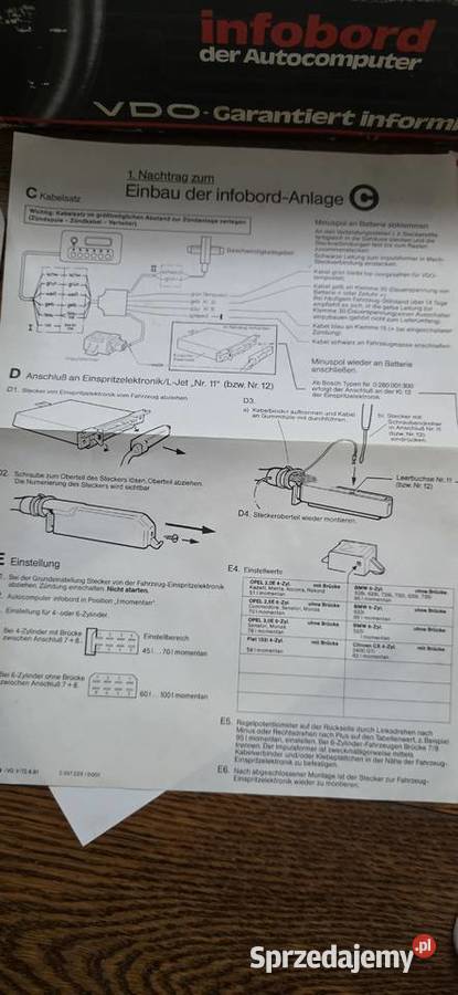 Komputer pokładowy VDO nowy 1981 łódzkie Łódź sprzedam