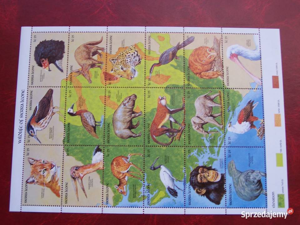 Sierra Leone 1990 MNH Mi 197996 Fauna Dzikie Filatelistyka śląskie