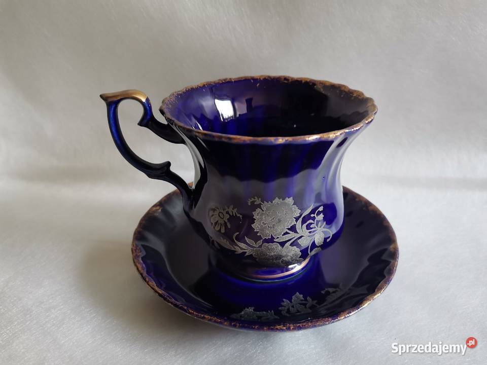 Stara filiżanka porcelana kobaltowa Chodzież Katowice
