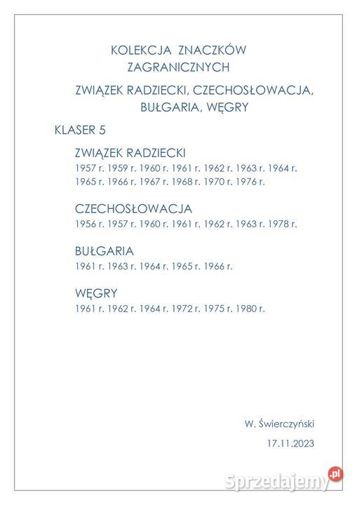 Znaczki ze ZwRADZIECKIEGO Węgier Czechosłowacji mazowieckie Staroźreby sprzedam