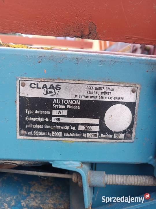 Sprzedam przyczepę samozbierającą Claas Sobolów